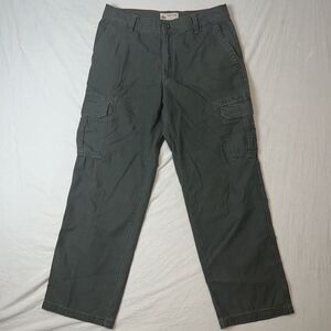 Northwest Territory Pants Mens 34x32 Green Cargo Pockets Cotton Straight Leg